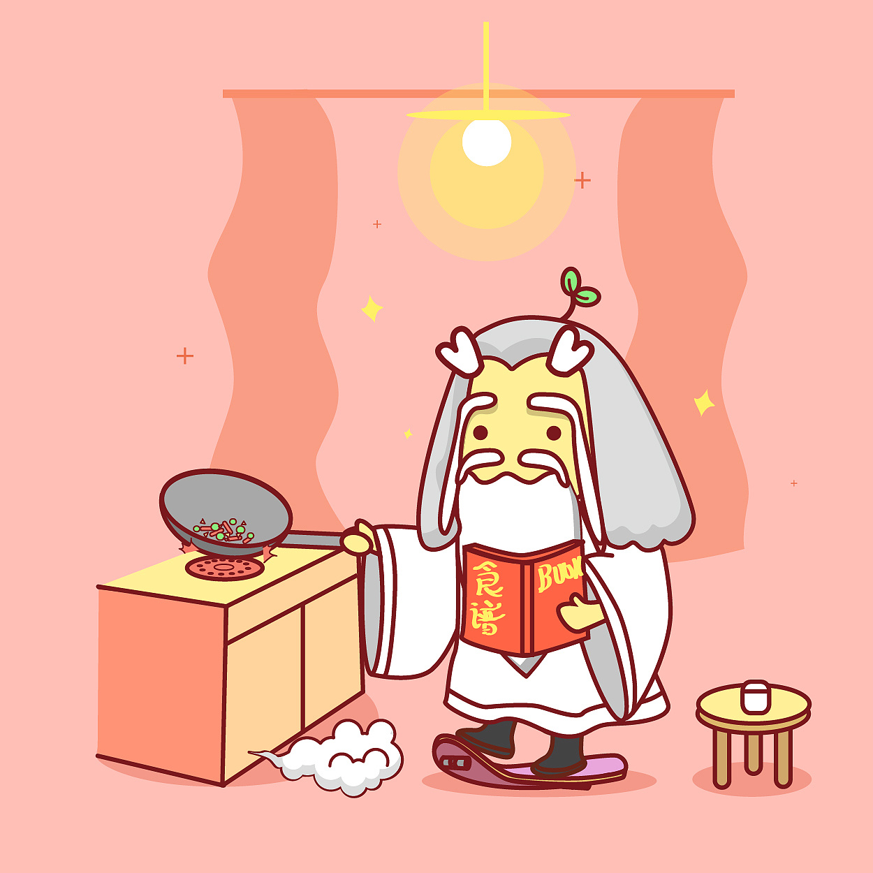 工作期间画的小老头