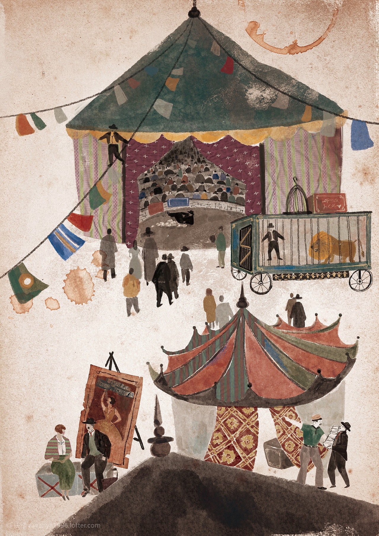 毕设 《老电影》主题插画 及衍生品（图ZMTEzNDYzMjY4） - 商业插画 - 站酷设计师扶雅原创素材 - 站酷ZCOOL