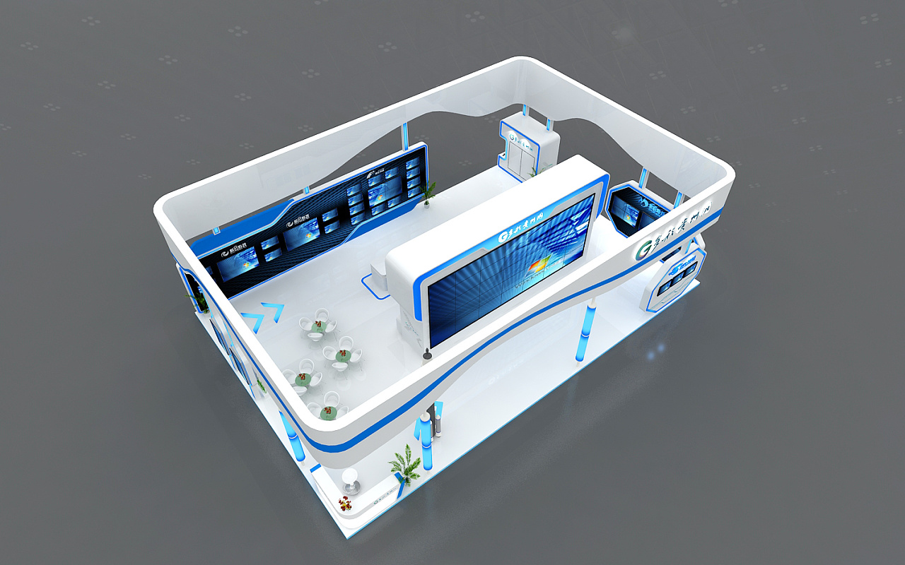 展会展台展位3d效果图案例赏析