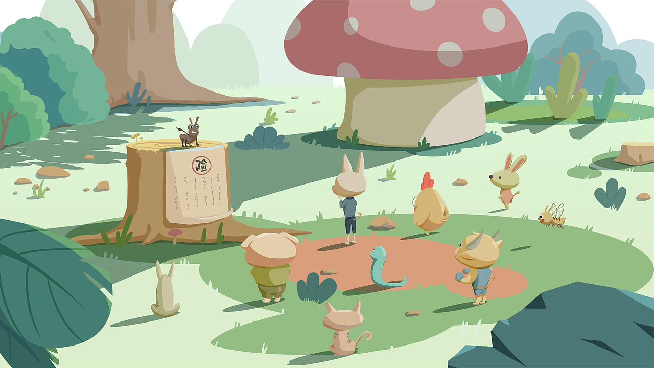 儿童插画-蚂蚁的告示