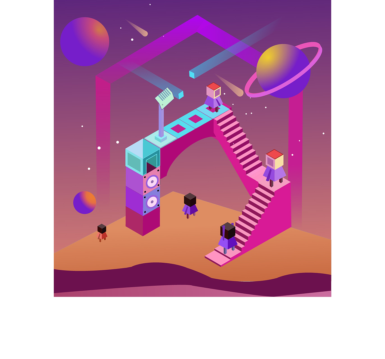 2.5D插画（图ZMTM1NDU1ODY0） - 创作习作 - 站酷设计师久伴之杰原创素材 - 站酷ZCOOL