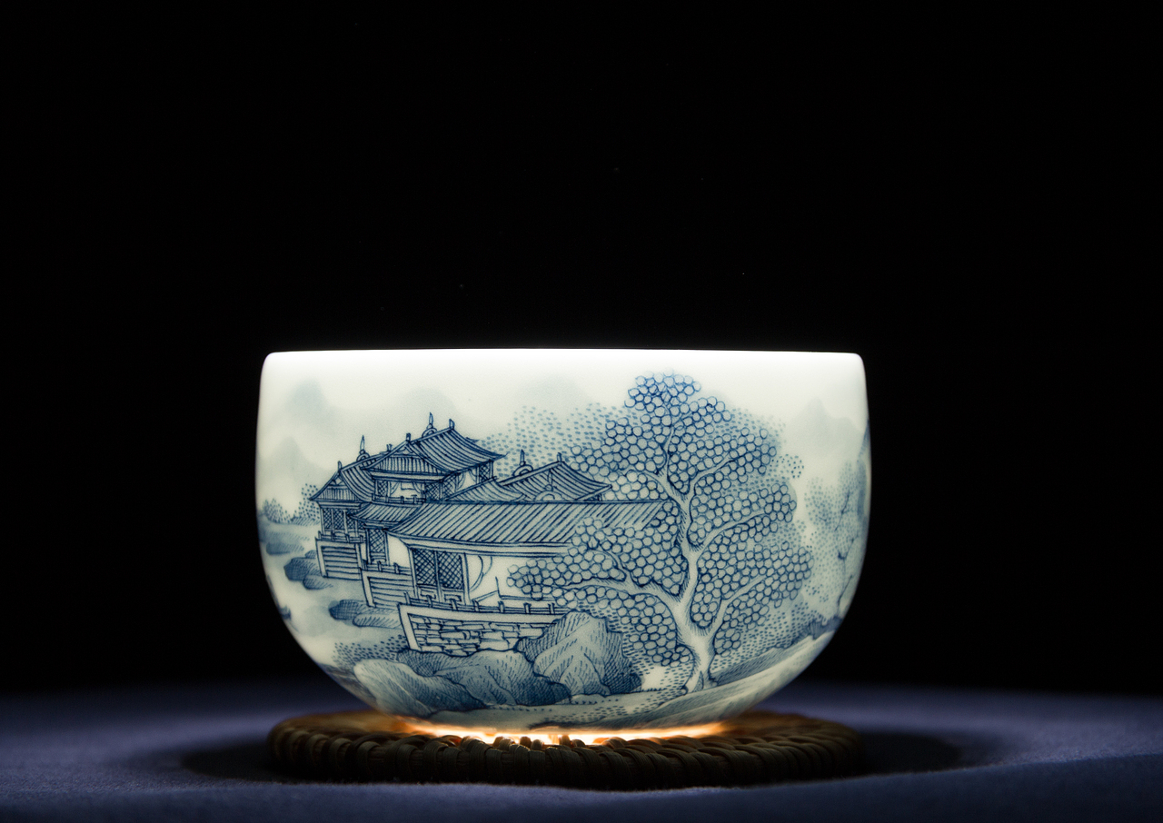 青花手绘单杯（图ZMTM3MjA4NTM2） - 产品摄影 - 站酷设计师快使用双截棍原创素材 - 站酷ZCOOL