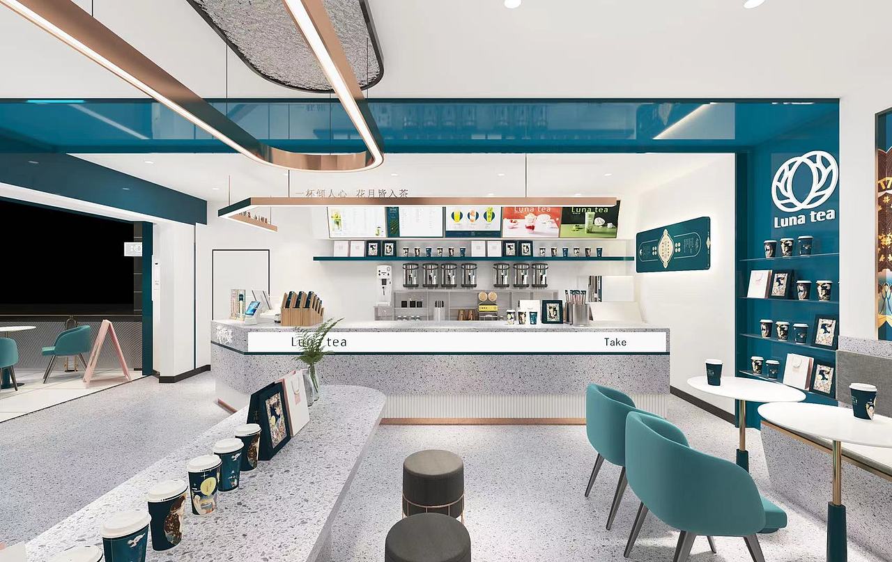 花月遥餐饮店效果图设计（图ZMjcyODMwMTQw） - 商业空间设计 - 站酷设计师Tersia原创素材 - 站酷ZCOOL