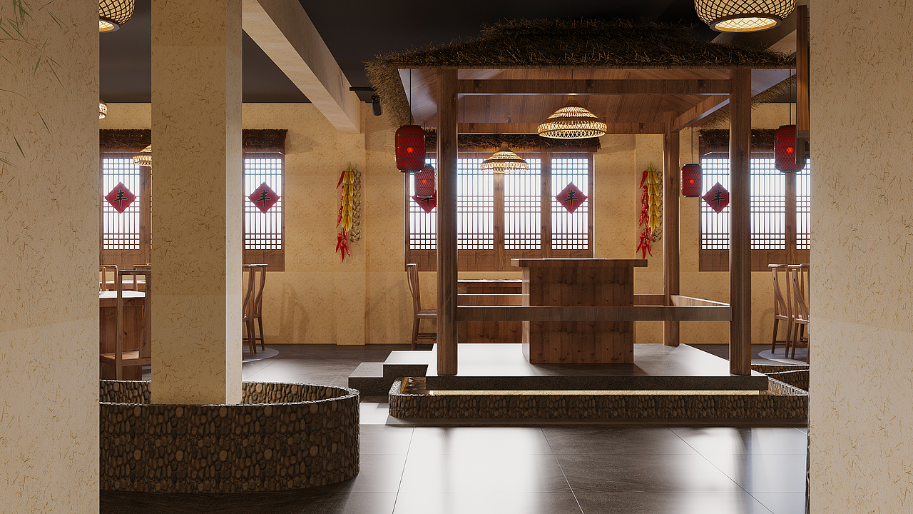 奕阳设计丨自然风地锅鸡