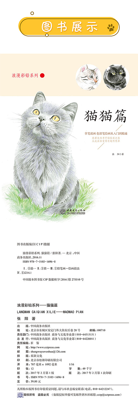 彩色铅笔绘画书--猫猫篇 详情页