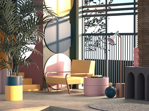 c4d場景臨摹 octane 渲染 c4d建模（個人主頁-ZNDgxMDcyMjQ=） - 場景 - 站酷設計師L12里原創(chuàng)素材 - 站酷ZCOOL