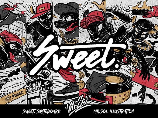 Sweet.滑板2周年插画视觉