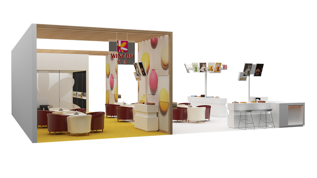 美食甜品展位设计效果图（图ZMTQyMzA3ODIw） - 展陈设计 - 站酷设计师lamho原创素材 - 站酷ZCOOL