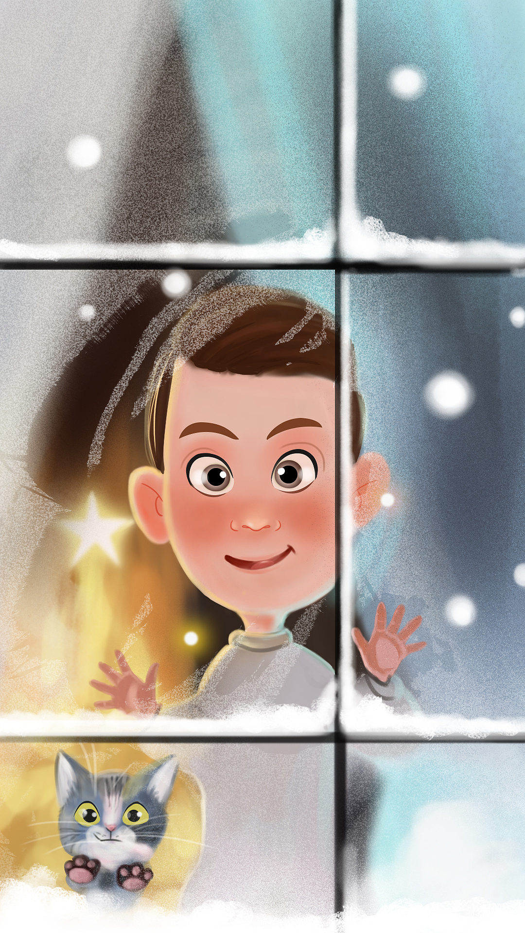 冬天的雪（图ZMjMzOTUwODM2） - 儿童插画 - 站酷设计师御弟来啦原创素材 - 站酷ZCOOL