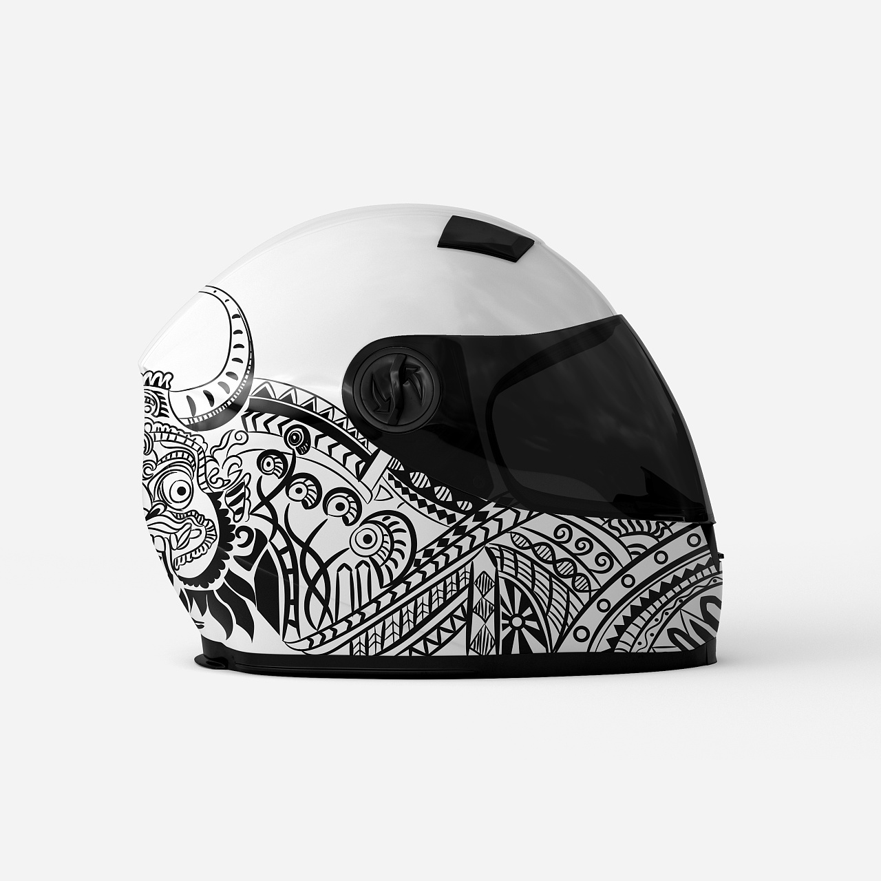 牛年图腾图案 头盔图案设计