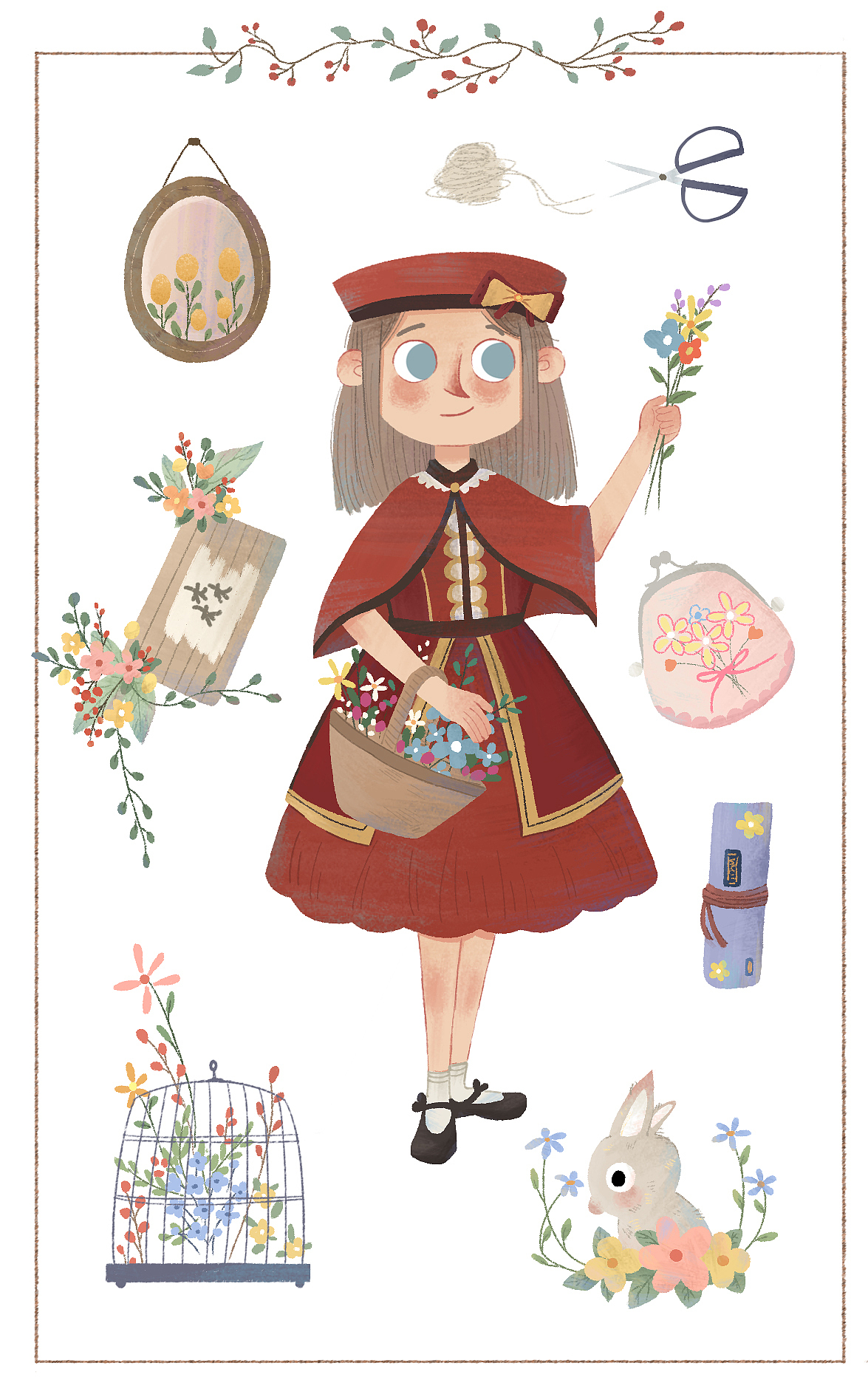 森系女生系列（图ZMTY2NTg1NjE2） - 创作习作 - 站酷设计师奶盖味当归原创素材 - 站酷ZCOOL