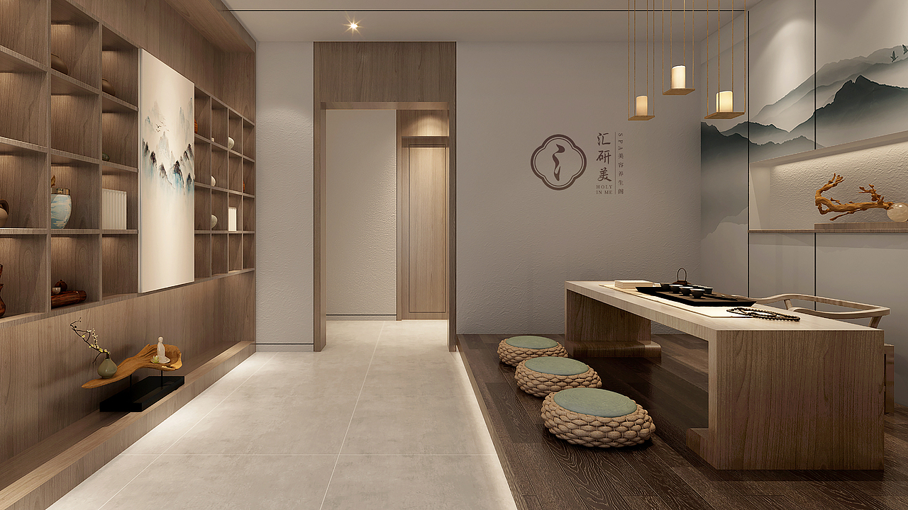 汇研美SPA美容养生【221品牌空间设计（西安）原创】（图ZMTI1NjAzMjY4） - 品牌 - 站酷设计师221品牌空间设计原创素材 - 站酷ZCOOL