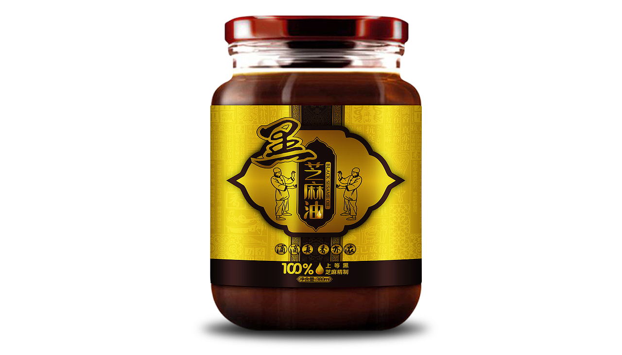 芝麻油瓶貼（圖ZMTM4MzA4MDI4） - 包裝 - 站酷設(shè)計(jì)師阿敏zxm原創(chuàng)素材 - 站酷ZCOOL