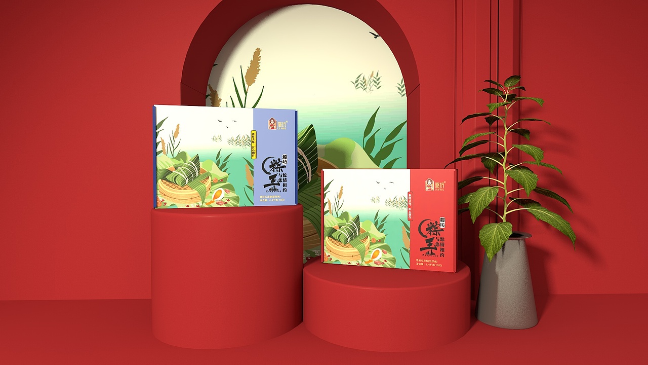 象鸟品牌X上海·璐坊粽王X食品粽子包装设计（图ZMjI3ODMxMjE2） - 包装 - 站酷设计师象鸟品牌设计原创素材 - 站酷ZCOOL
