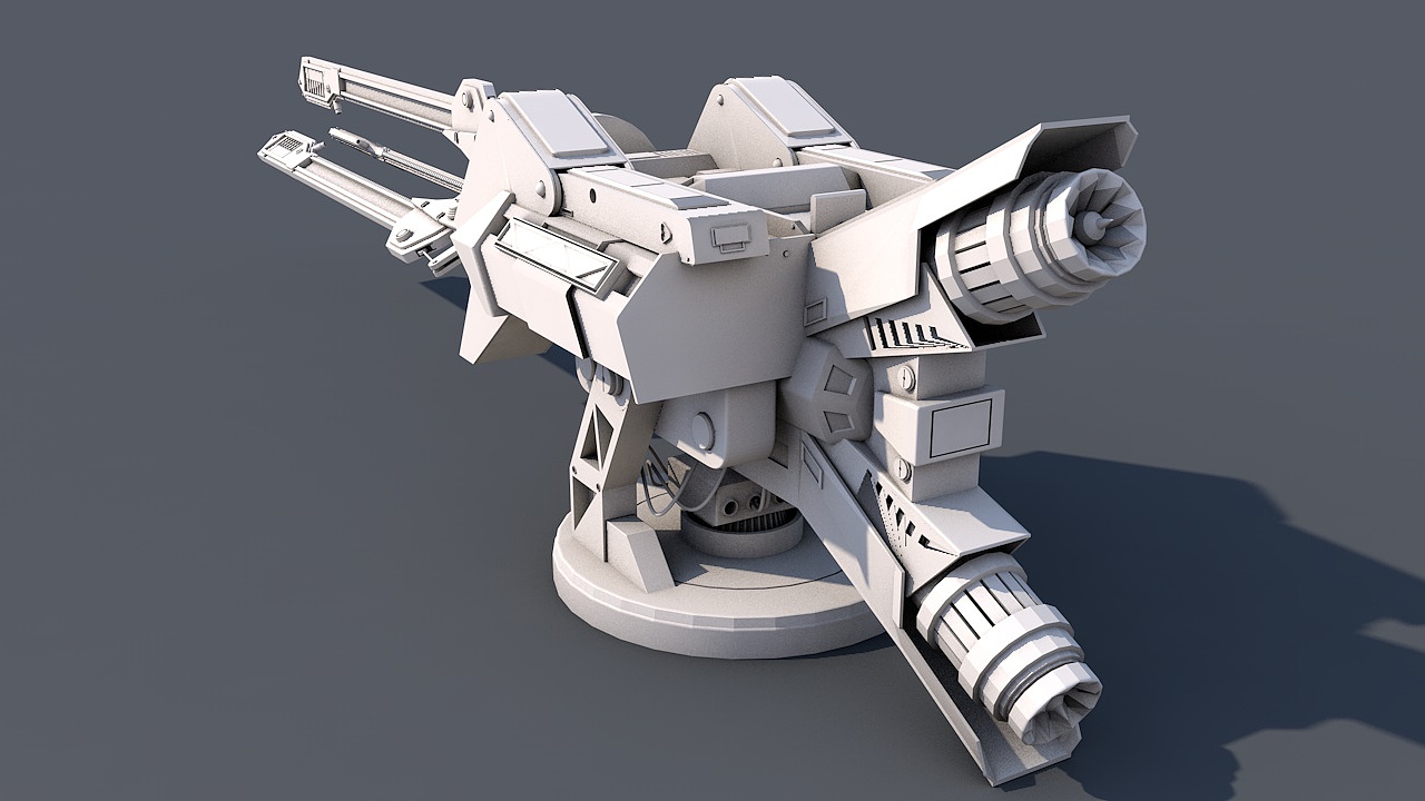 三维模型镭射枪临摹