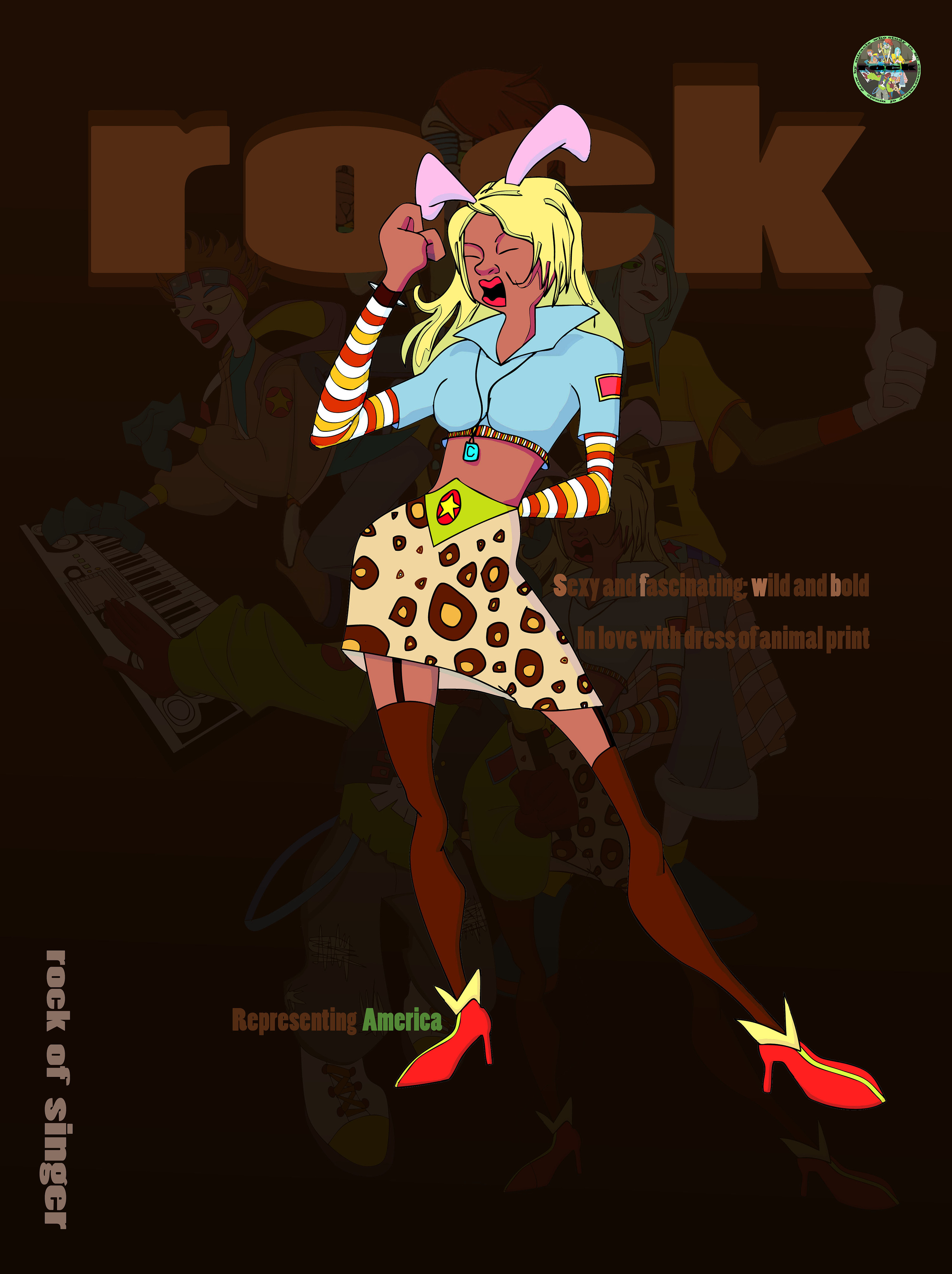 rock band 摇滚插画