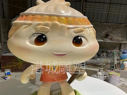 公益广告光盘行动形象吉祥物卡通米包包雕塑定制厂家