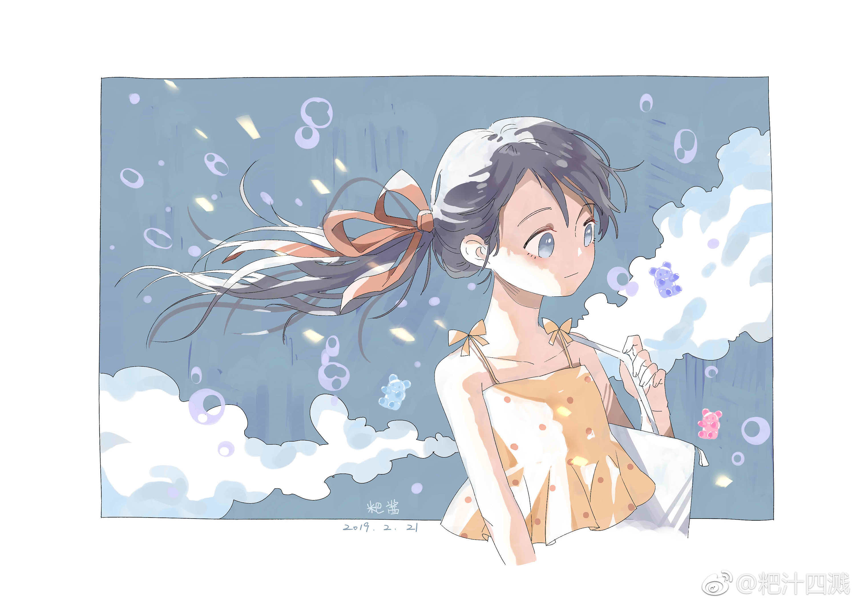 「软糖波子汽水」77*17|插画|创作习作|粑酱 - 原创作品 - 站酷