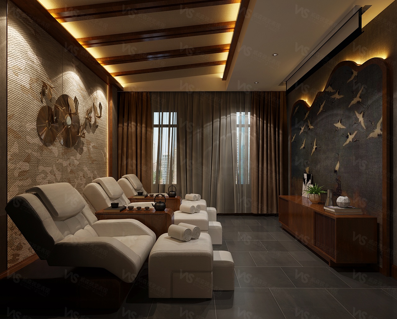 中式足道店设计