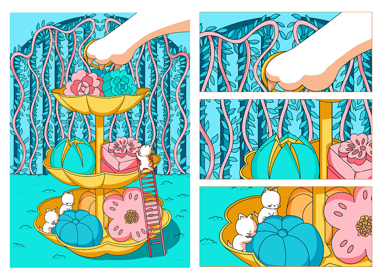 【2022年花朝节主题作品—-波波花园】（图ZMzM0MDY1MTI0） - 商业插画 - 站酷设计师恐高的奶芙原创素材 - 站酷ZCOOL