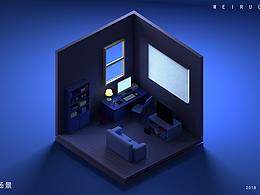 灯光小场景习作