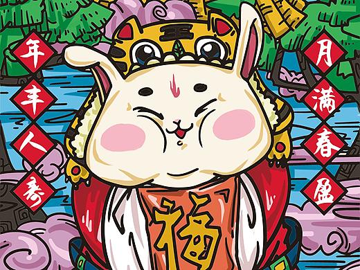 国潮风格系列插画
