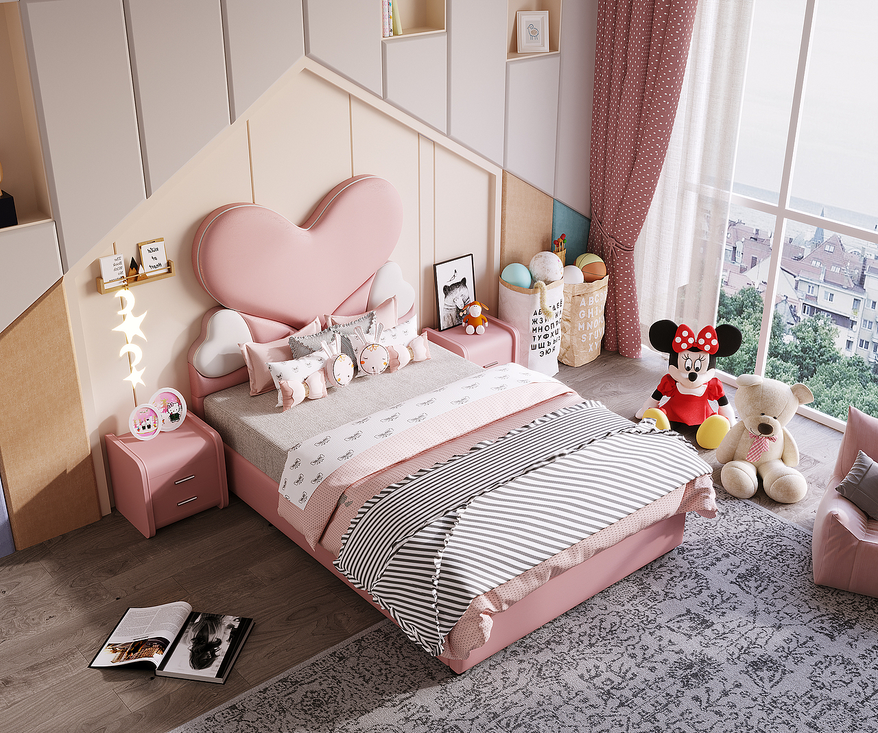 小公舉粉色愛(ài)心床（圖ZMjI4NDkxNzQ4） - 產(chǎn)品 - 站酷設(shè)計(jì)師w1233原創(chuàng)素材 - 站酷ZCOOL