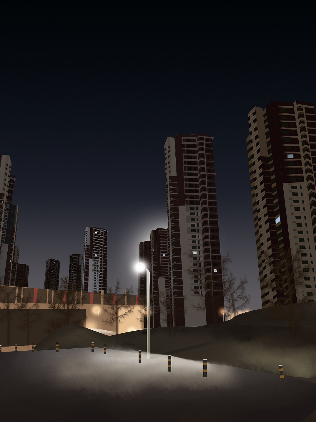 凌晨的夜（图ZMTIwMTkwNTU2） - 艺术插画 - 站酷设计师绵绵黏黏的圆原创素材 - 站酷ZCOOL