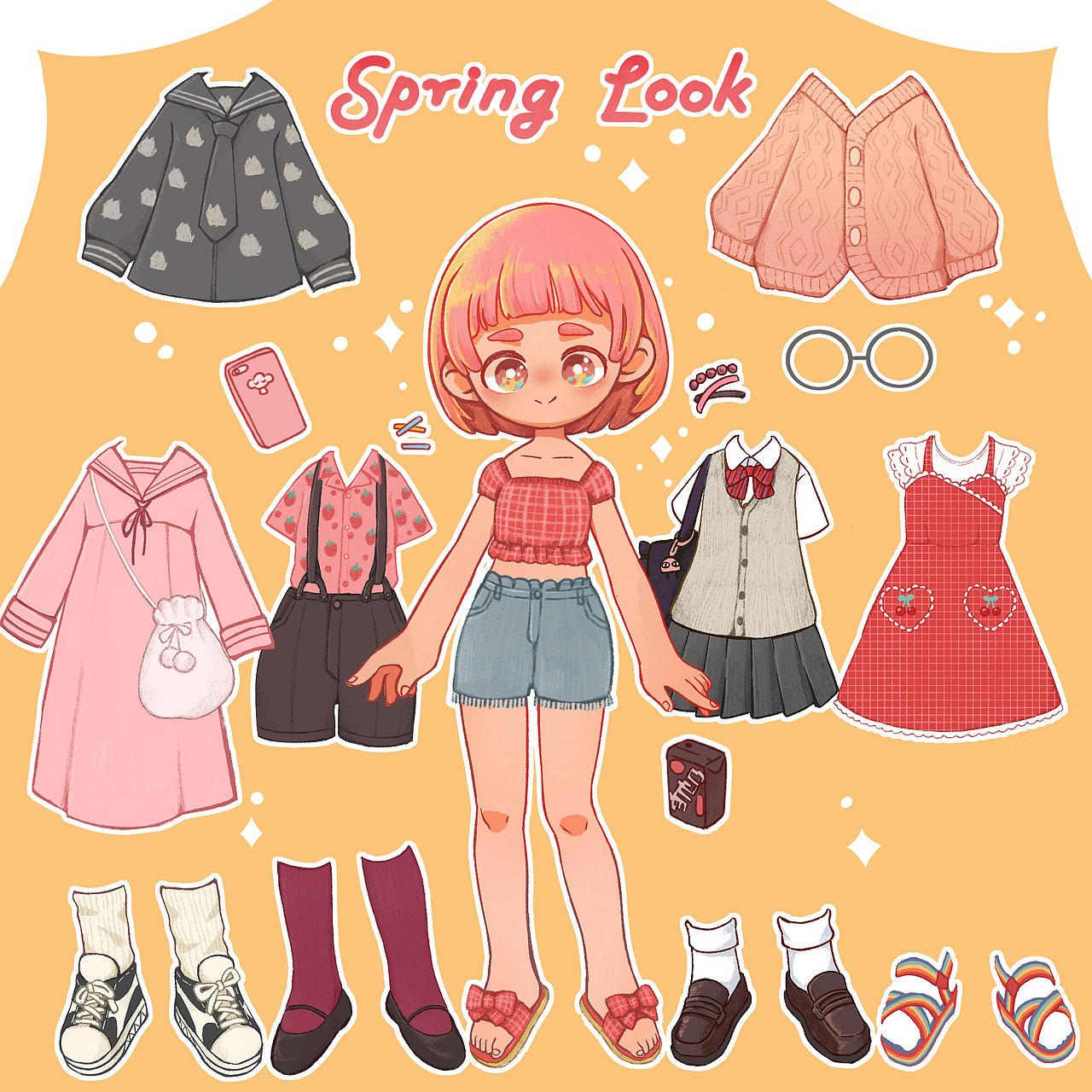 美少女换装贴纸!!!