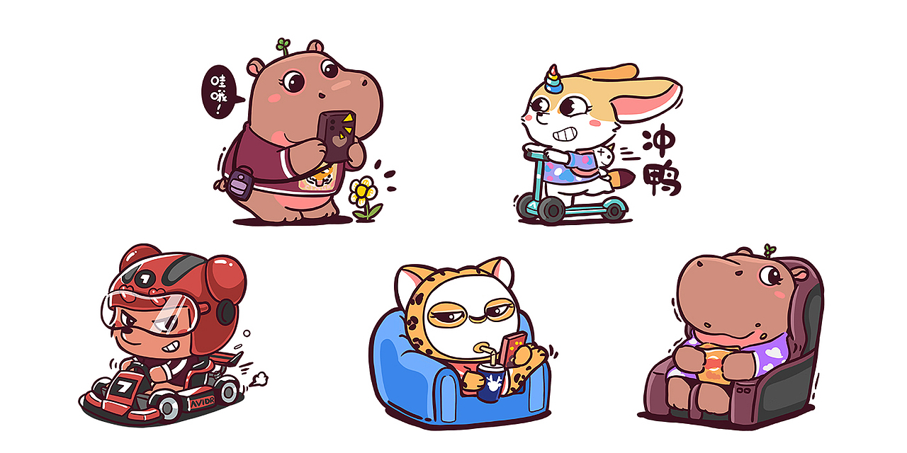 小鹿熊和他的朋友1（图ZMjkwNjkwNzAw） - 网络表情 - 站酷设计师熊熊师兄Avidor原创素材 - 站酷ZCOOL