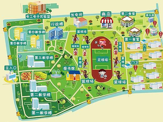 苏州大学和苏州科技大学卡通学校地图