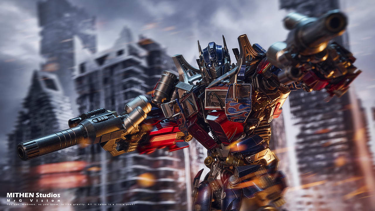 threezerodlx变2擎天柱玩具摄影