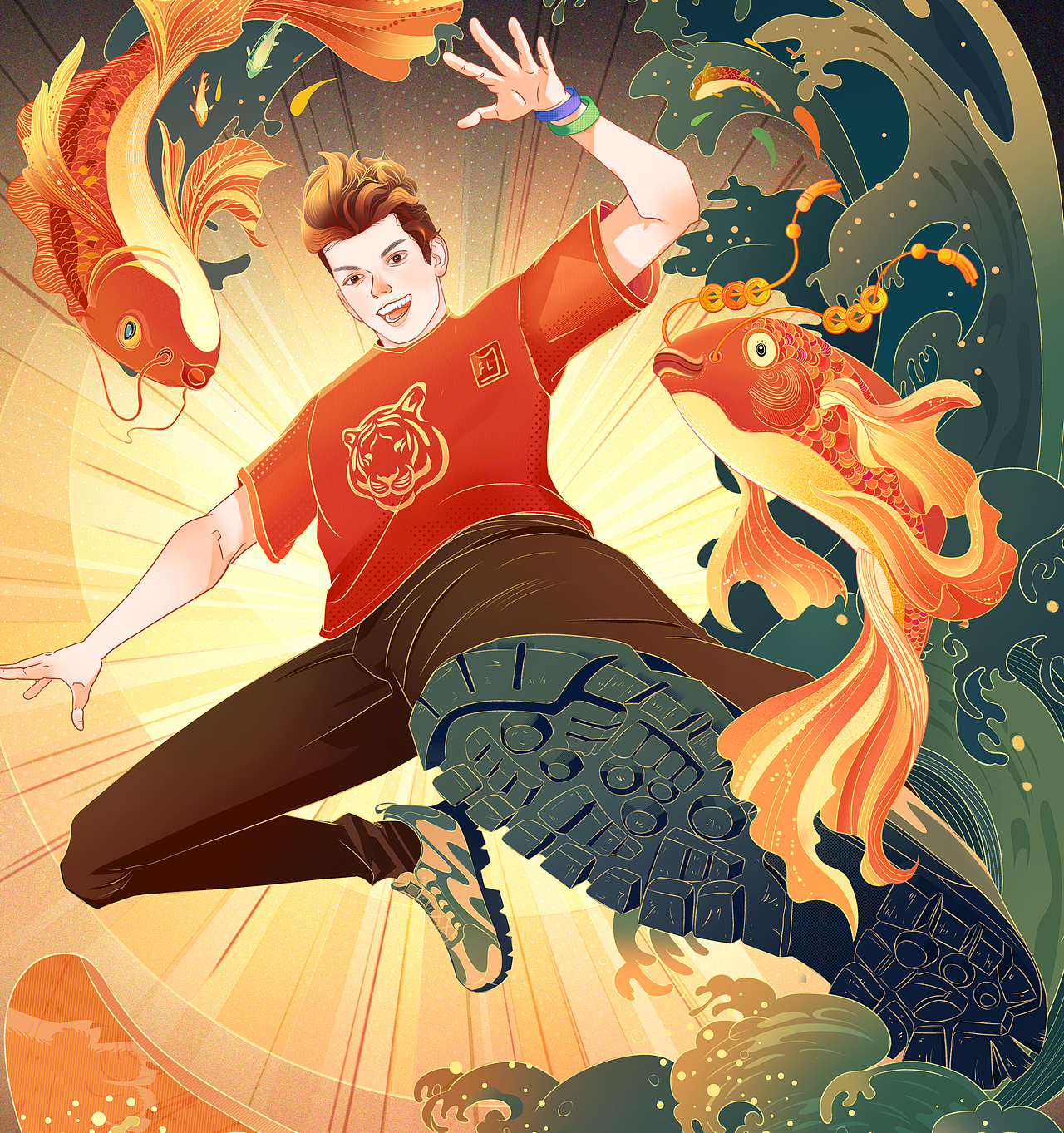 国潮/虎年新年贺图（图ZMjkyOTI3NzU2） - 创作习作 - 站酷设计师一颗小白菜吖原创素材 - 站酷ZCOOL