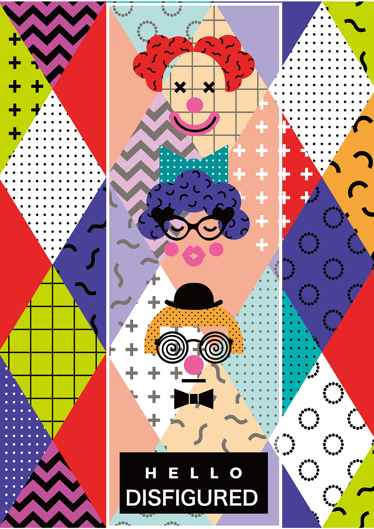 孟菲斯海报设计（图ZMTU4OTU2Nzc2） - 海报 - 站酷设计师伊人当世原创素材 - 站酷ZCOOL