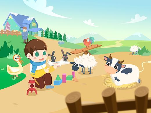 农场（个人主页-ZNDQwNDMzNjg=） - 儿童插画 - 站酷设计师没有肉嘟嘟原创素材 - 站酷ZCOOL