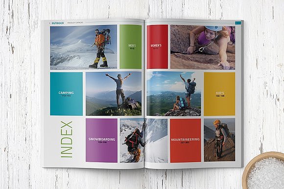 42页户外服装产品画册模板