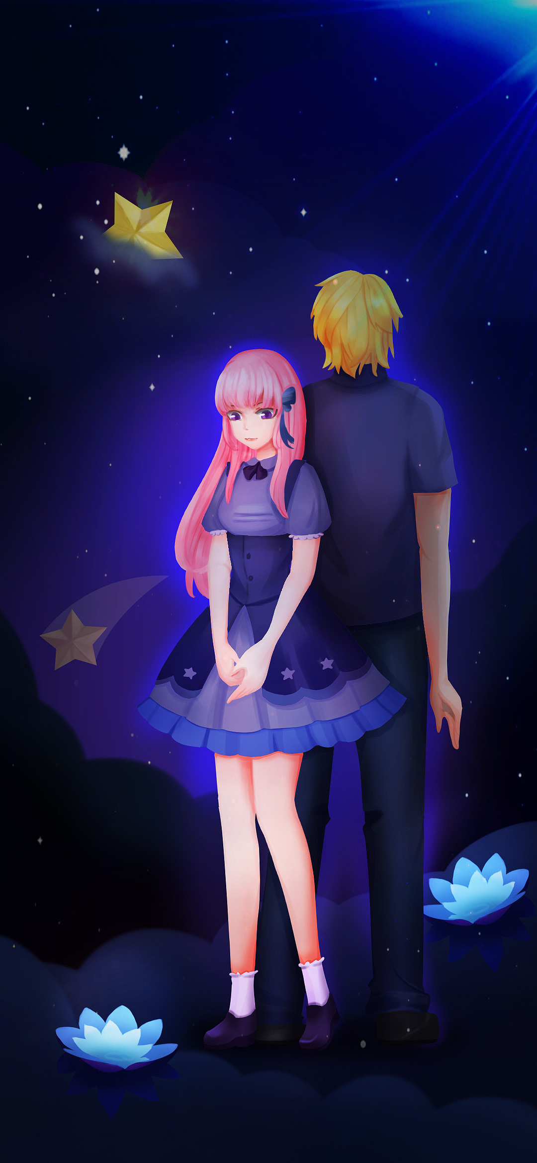 夜色情侣（图ZMjIzMDA3ODY4） - 商业插画 - 站酷设计师ee6608628原创素材 - 站酷ZCOOL