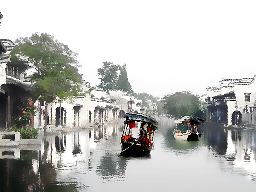 自己录的水墨画效果