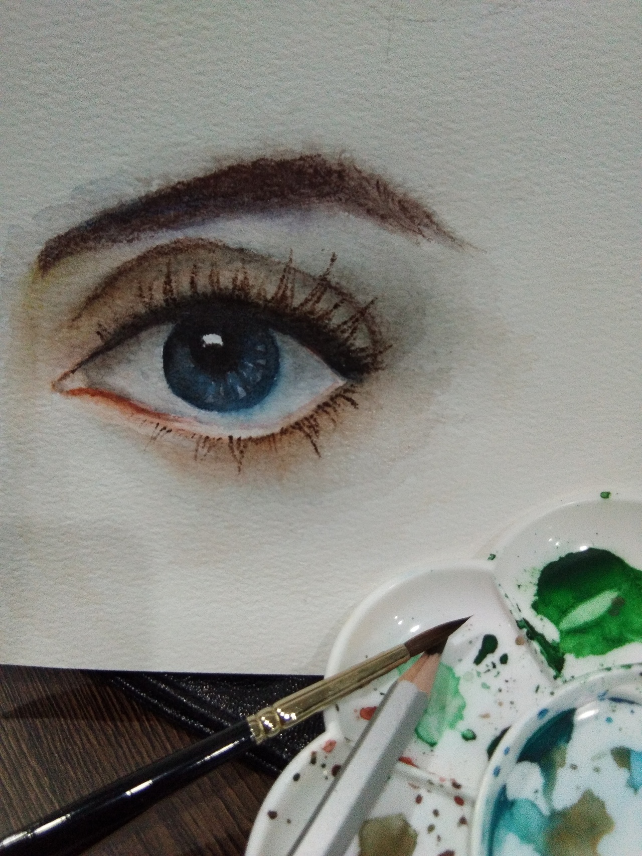 水彩人物眼睛系列