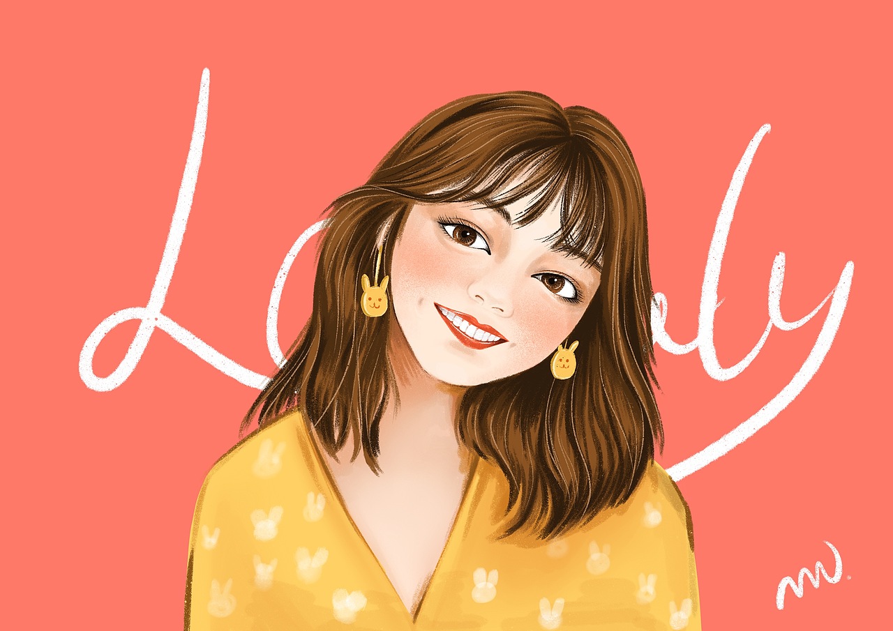 人物头像插画（女生版）（图ZMjAyNDQ4MzI0） - 创作习作 - 站酷设计师二雯Mw原创素材 - 站酷ZCOOL