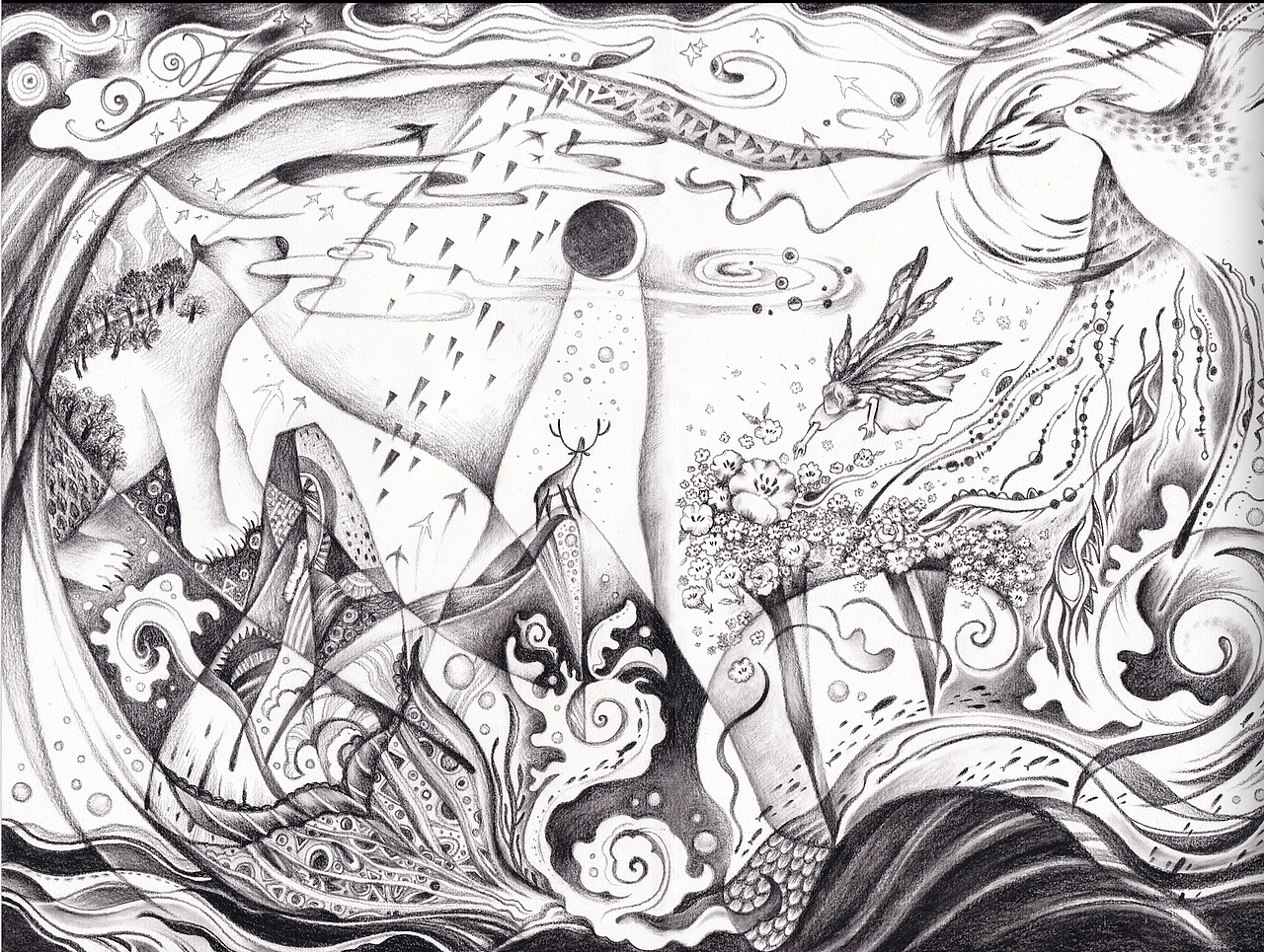 蝴蝶精灵——炭笔手绘（图ZMjMwNDQ3NTI0） - 商业插画 - 站酷设计师未来的Marina原创素材 - 站酷ZCOOL