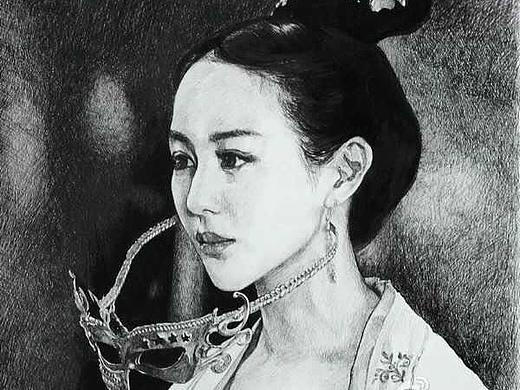 素描（人物武媚娘）