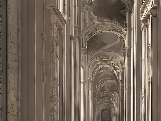 神圣的艺术长廊,欧洲建筑风格,极简,美学艺术