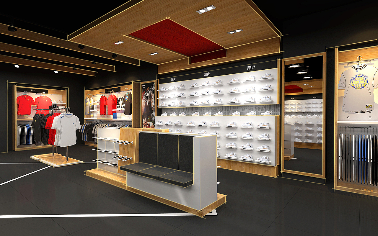 举报26分享原创作品空间家装设计店面设计零售设计运动服装店北京享蕴