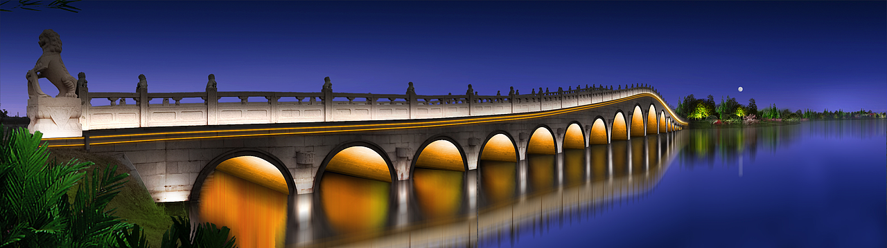 桥梁景观灯光照明设计