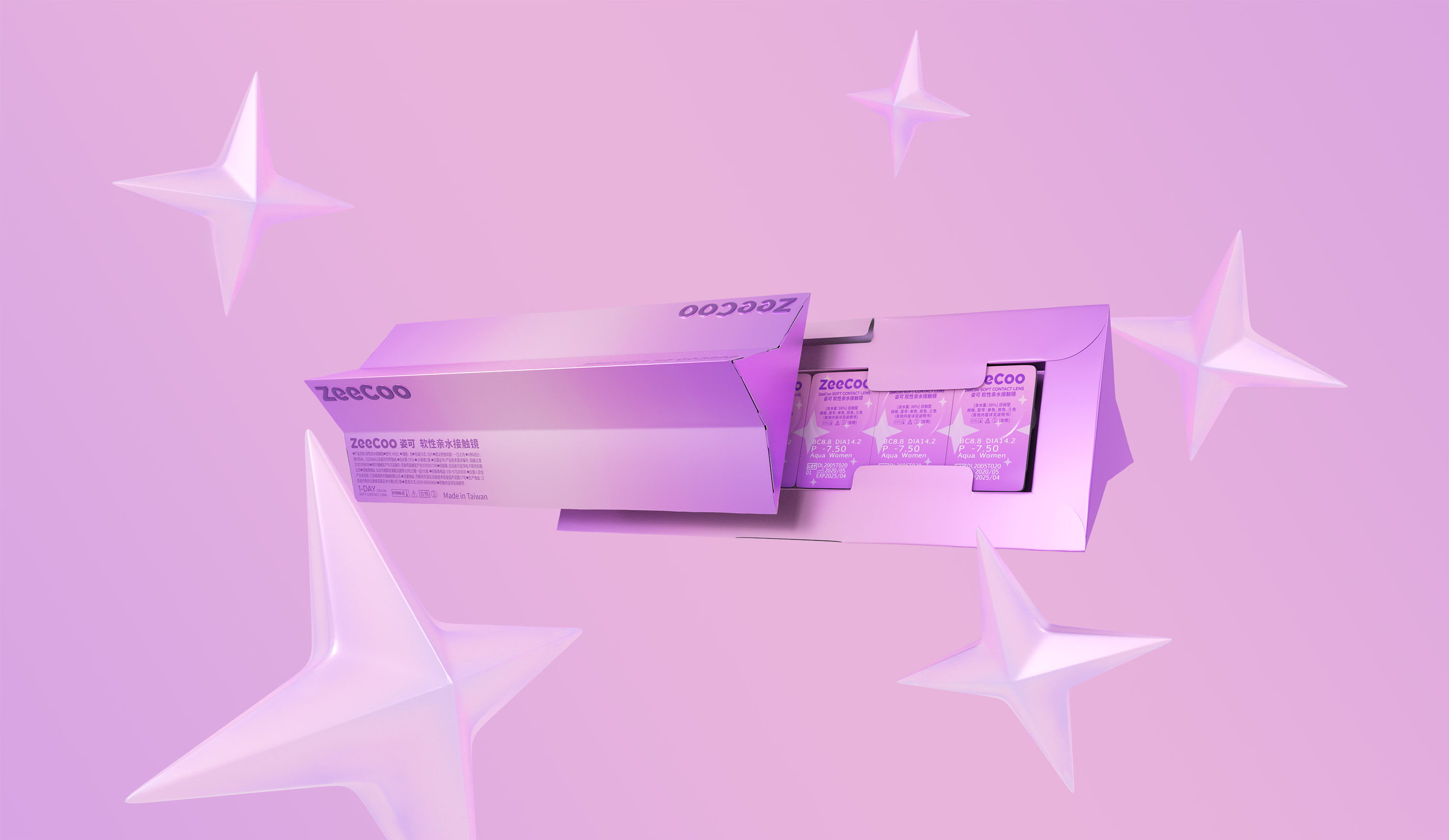 zeecoo 彩色隐形眼镜|平面|包装|盒子怪设计工作室 - 原创作品 - 站酷
