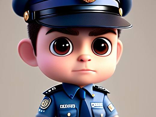警察交警公仔卡通形象角色设计文创周边IP纪念品