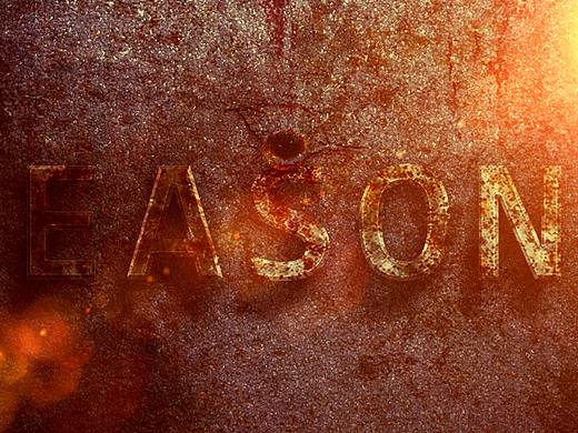 金属生锈质感字体练习