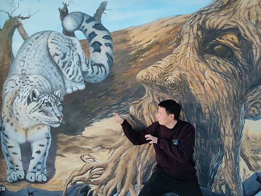 画家王文县的墙绘创作