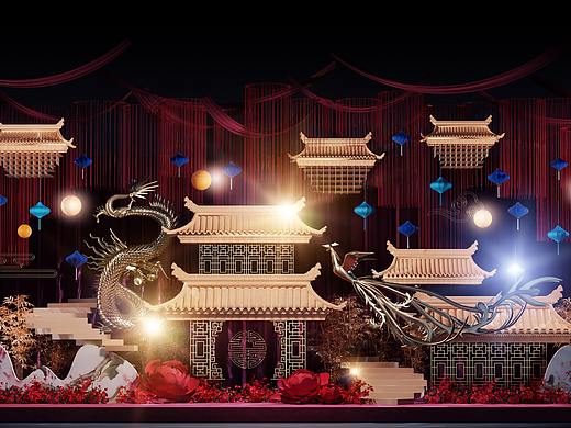 龙凤呈祥/婚礼效果图